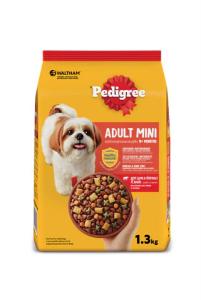 Pedigree Dry Adult Mini Beef, Lamb And Vegetable Flavor 1.3kg